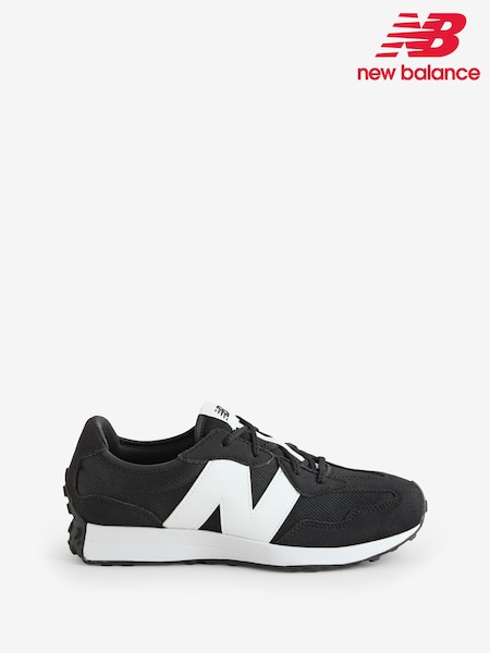 New Balance Black/White Boys 327 Trainers (F14083) | £75