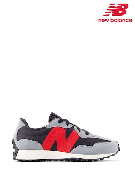 New Balance Black/Red Boys 327 Trainers (F14086) | £75