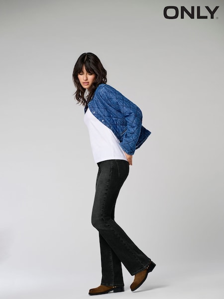 ONLY Black Mid Waist Flared Jeans With Comfort Stretch (F14186) | £35