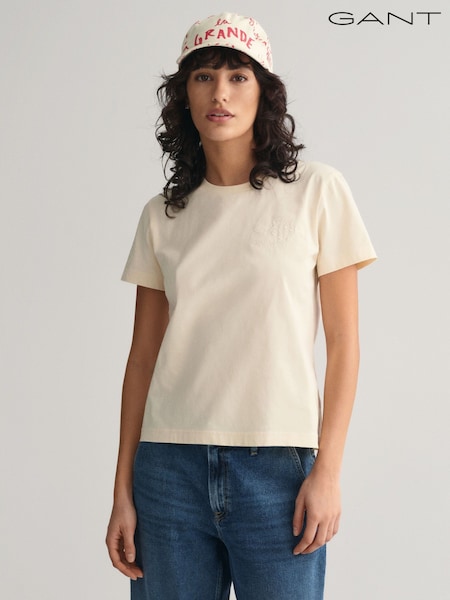 GANT Natural Regular Fit 100% Cotton Shield T-Shirt (F14290) | £45