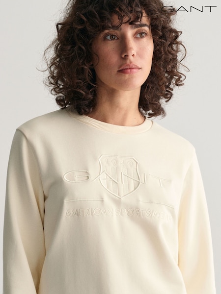 GANT Natural Regular-Fit Crew Neck Sweatshirt (F14292) | £120