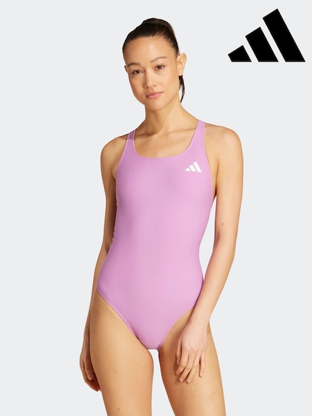 adidas Purple Essentials V Back Swimsuit (F14367) | £25