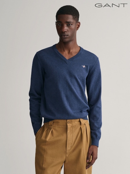 GANT Dark Blue Twill Chino Trousers (F14469) | £100