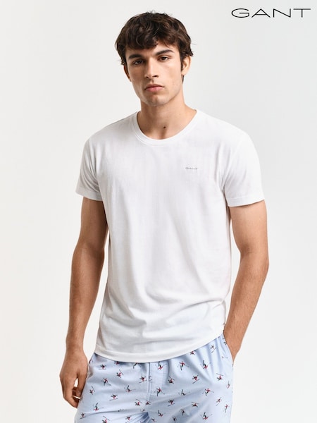GANT White Regular-Fit T-Shirts 2 Pack (F14478) | £16