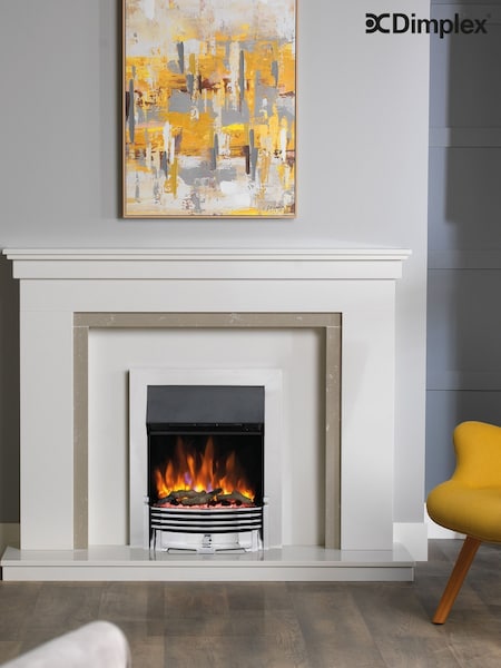 Dimplex Chrome Helmsdale Inset Fireplace (F14485) | £360