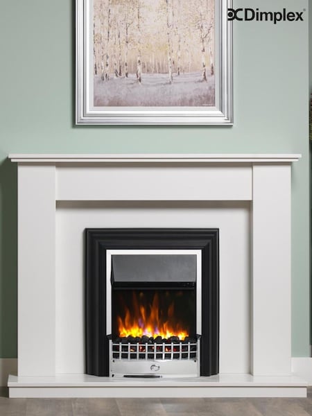 Dimplex Chrome Cheriton Deluxe Brass Free Standing Fire (F14489) | £320