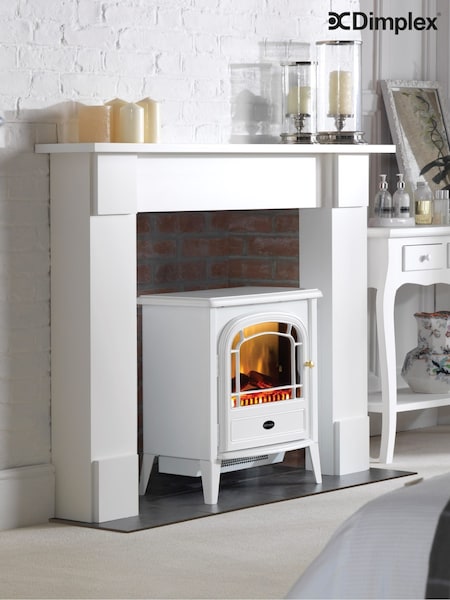 Dimplex White Courchevel Optiflame Free Standing Electric Stove (F14491) | £300
