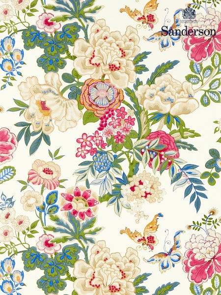 Sanderson Lotus Pink Emperor Peony Wallpaper Sample (F14635) | £1