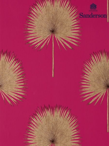 Sanderson Rhodera Gilver Fan Palm Wallpaper Sample (F14637) | £1