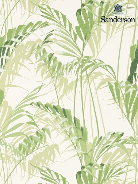 Sanderson Botanical Green Palm House Wallpaper Sample (F14638) | £1