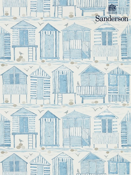 Sanderson Marine Home Beach Huts Wallpaper Sample (F14653) | £1