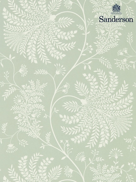 Sanderson Sage Cream Mapperton Wallpaper Sample (F14656) | £1
