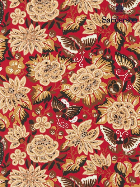 Sanderson Cinnabar Ink Black Amar Butterfly Wallpaper Sample (F14662) | £1