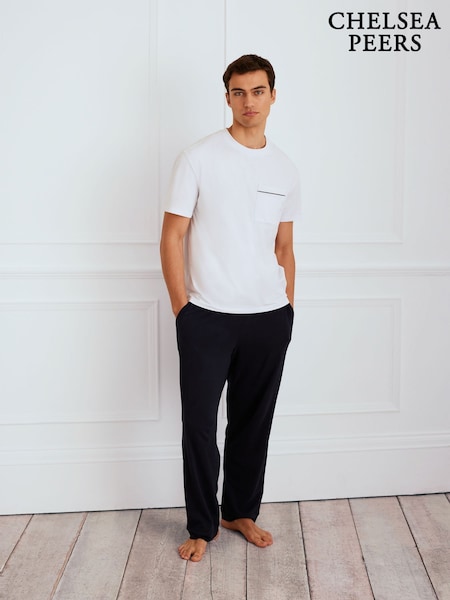 Chelsea Peers Blue Cotton Long Pyjama Set (F14718) | £48