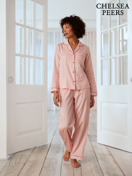 Chelsea Peers Reddish Pink Long Pyjamas Sets (F14725) | £60