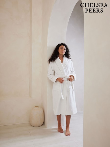 Chelsea Peers White 100% Cotton Towelling Dressing Gown (F14755) | £65