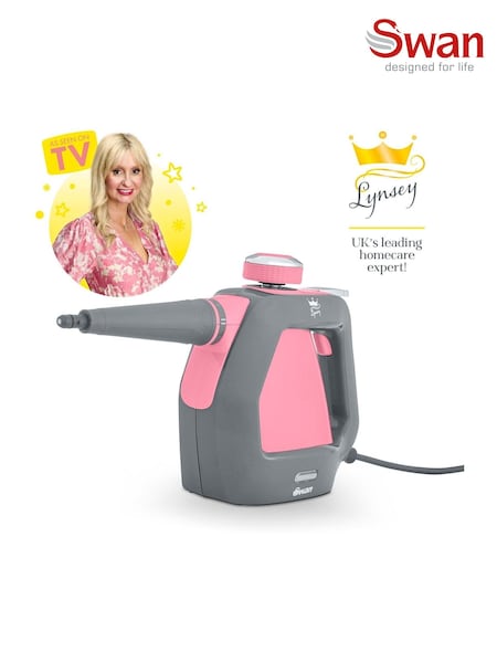 Swan Pink TV's Queen of Clean Handheld Steam Cleaner (F14982) | £50