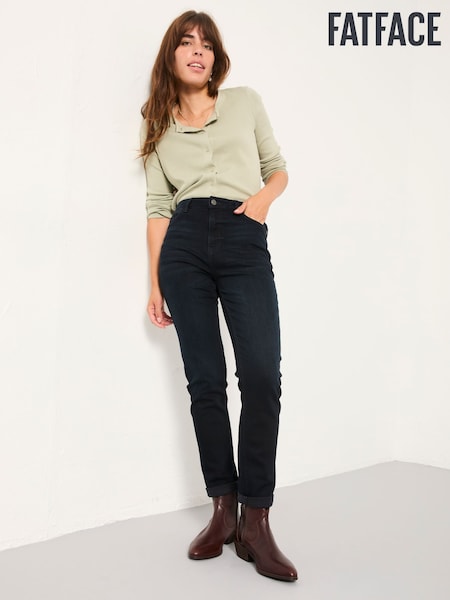 FatFace Chesham Denim Dark Blue Girlfriend Jeans (F15465) | £59