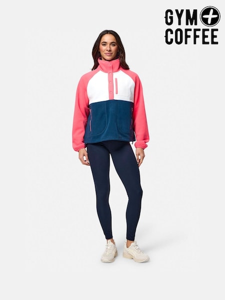 Gym + Coffee Pink Snap Polar Fleece (F15580) | £65