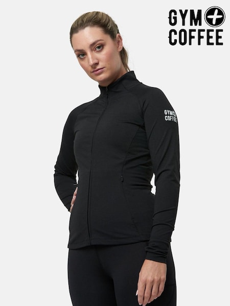 Gym + Coffee Black Relentless Full Zip Sweatshirt (F15592) | £60