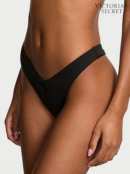 Victoria's Secret Black Thong Bikini Bottoms (F15622) | £29