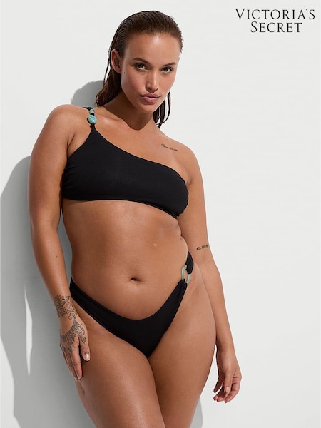 Victoria's Secret Black Brazilian Beaded Bikini Bottoms (F15627) | £43
