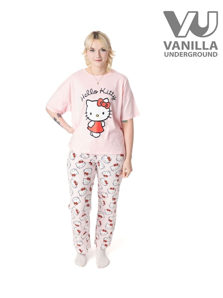 Vanilla Underground Pink Hello Kitty Womens Pyjamas Set (F15731) | £28