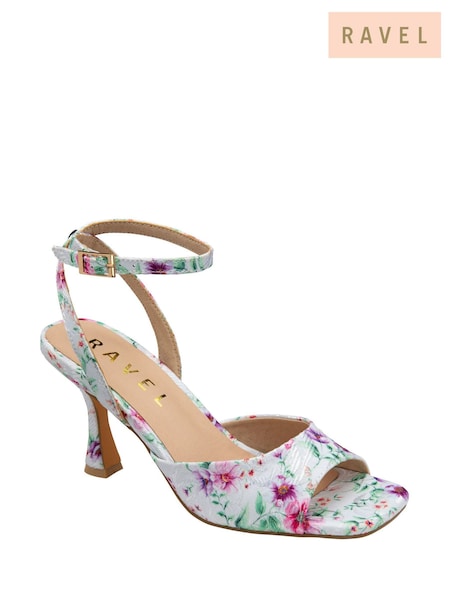 Ravel White Ankle-Strap Sandals (F15768) | £65