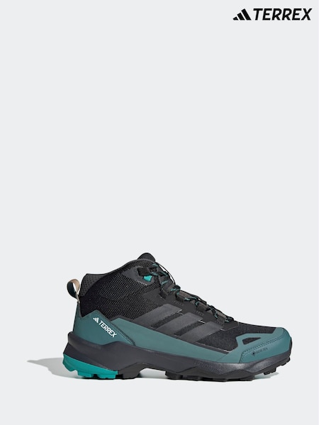 adidas Dark Black Terrex Skychaser AX5 Mid GORE-TEX Hiking Trainers (F15840) | £0