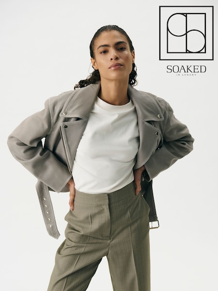 Soaked in Luxury Coreen Short Sleeves Flare Hem 100% Cotton White T-Shirt (F15879) | £40