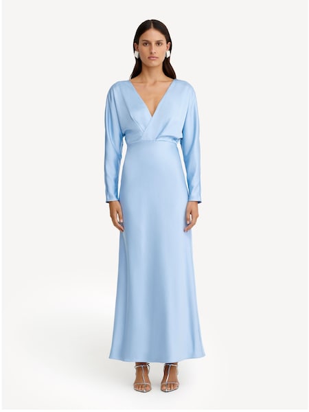 Significant Other Aqua Blue Lucile Long Sleeve Maxi Dress (F16020) | £300
