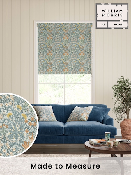 William Morris At Home Bluebird Blue Woodland Weeds Made to Measure Roller Blind (F16080) | £61