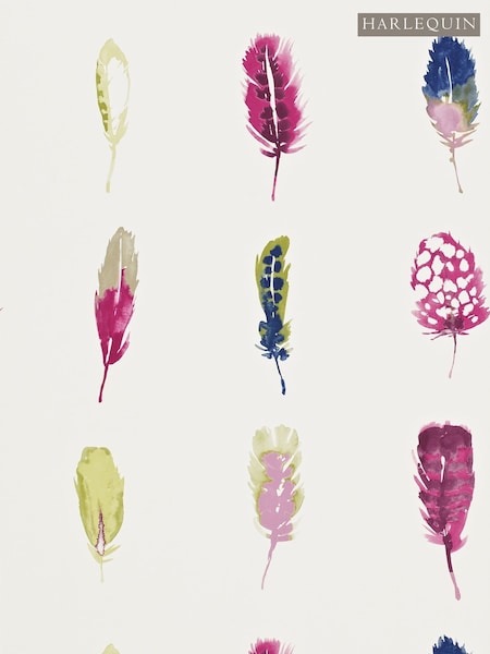Harlequin Loganberry Raspberry Olive Limosa Wallpaper Sample (F16142) | £1