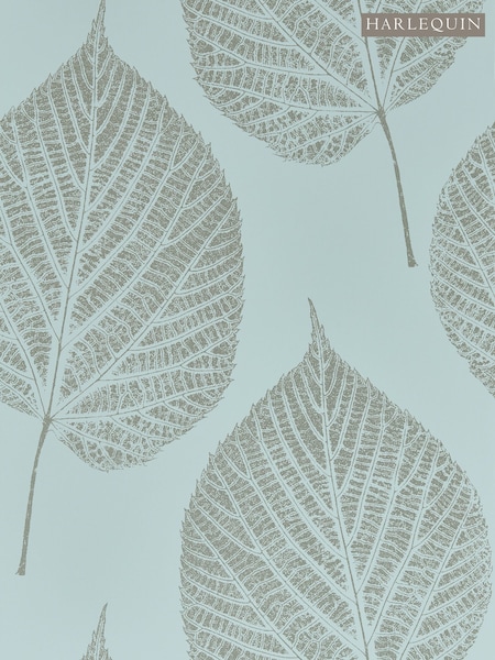 Harlequin Sky Gilver Leaf Wallpaper Sample (F16161) | £1