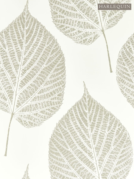 Harlequin Chalk Silver Leaf Wallpaper Sample (F16166) | £1