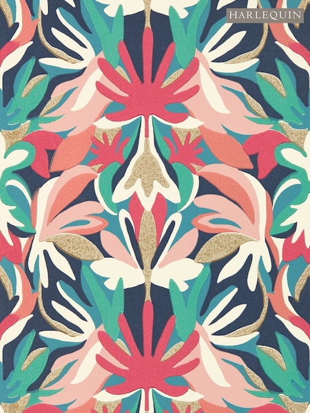 Harlequin Brazilian Rosewood Ink Amazonia Melora Wallpaper Sample (F16200) | £1