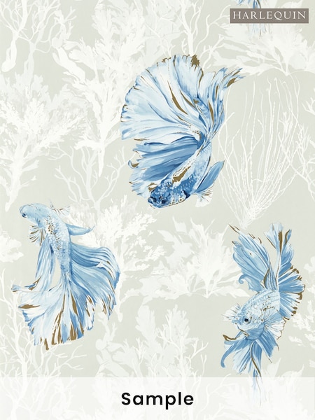 Harlequin Stillness Indigo Halfmoon Wallpaper Sample (F16220) | £1