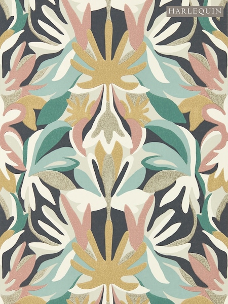 Harlequin Positano Succulent Gold Melora Wallpaper Sample (F16237) | £1