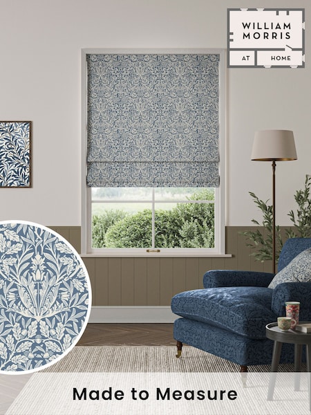 William Morris At Home River Blue Acorn Made to Measure Roman Blind (F16253) | £99