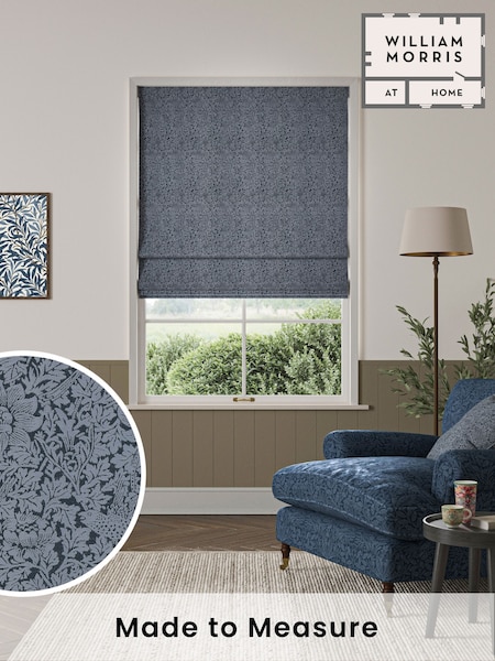 William Morris At Home Midnight Blue Bird and Anemone Woven Made to Measure Roman Blind (F16255) | £106