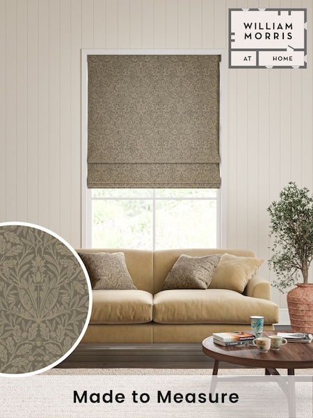 William Morris At Home Truffle Grey Acorn Velvet Made to Measure Roman Blind (F16259) | £106