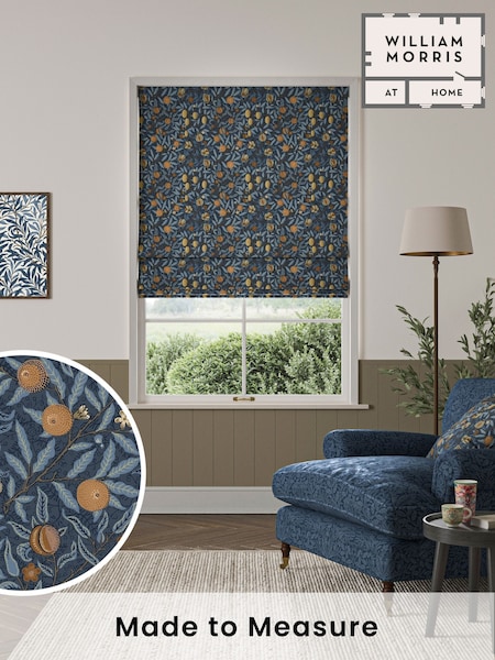 William Morris At Home Midnight Blue Fruit Velvet Made to Measure Roman Blind (F16271) | £106