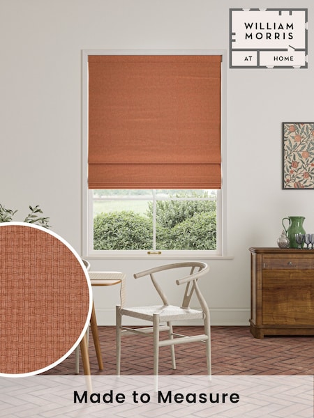 William Morris At Home Rhubarb Red Reed Made to Measure Roman Blind (F16273) | £106