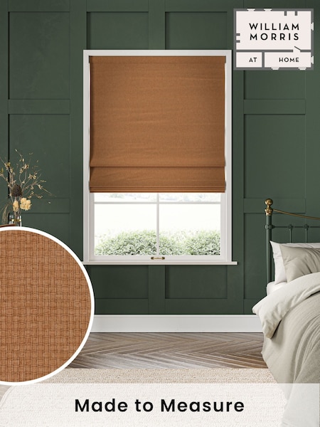 William Morris At Home Terracotta Orange Reed Made to Measure Roman Blind (F16280) | £106