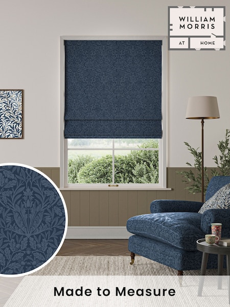 William Morris At Home Midnight Blue Acorn Velvet Made to Measure Roman Blind (F16281) | £106