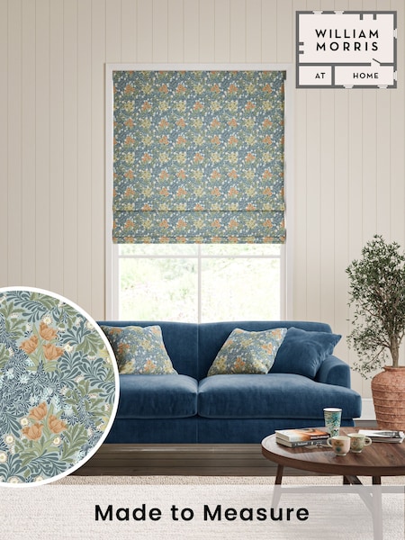 William Morris At Home Blue Bower Made to Measure Roman Blind (F16284) | £99