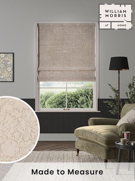 William Morris At Home Cream Cloud Compton Silhouette Velvet Made to Measure Roman Blind (F16290) | £154