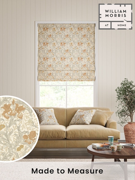 William Morris At Home Honey Orange Iris Made to Measure Roman Blind (F16291) | £99