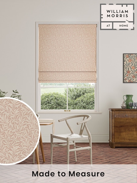 William Morris At Home Pink Blossom Willow Bough Woven Made to Measure Roman Blind (F16297) | £106