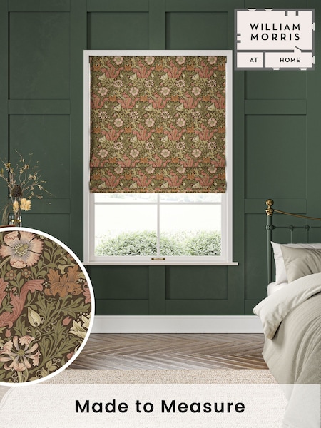 William Morris At Home Brown Compton Velvet Made to Measure Roman Blind (F16299) | £106